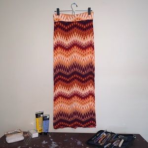 Ana Side Split Orange Tie-dye Maxi